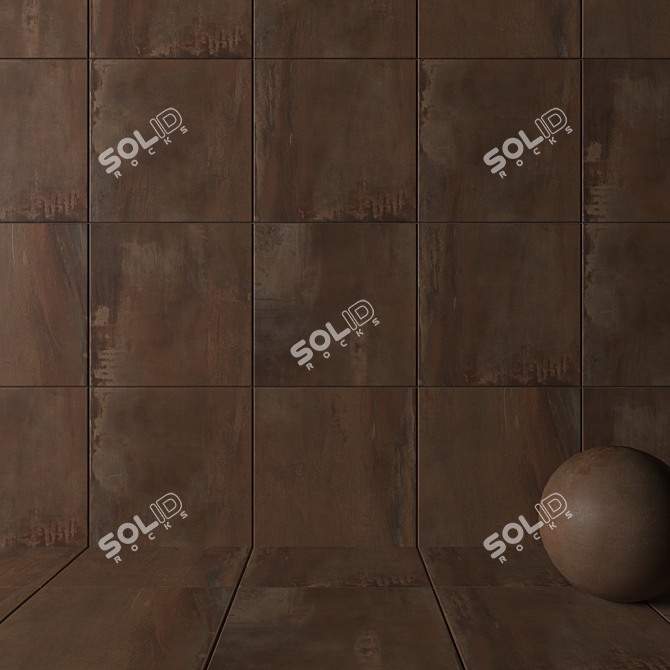 Rust Collection: Multi-Texture Wall & Floor Tiles (160 Set) 3D model image 2