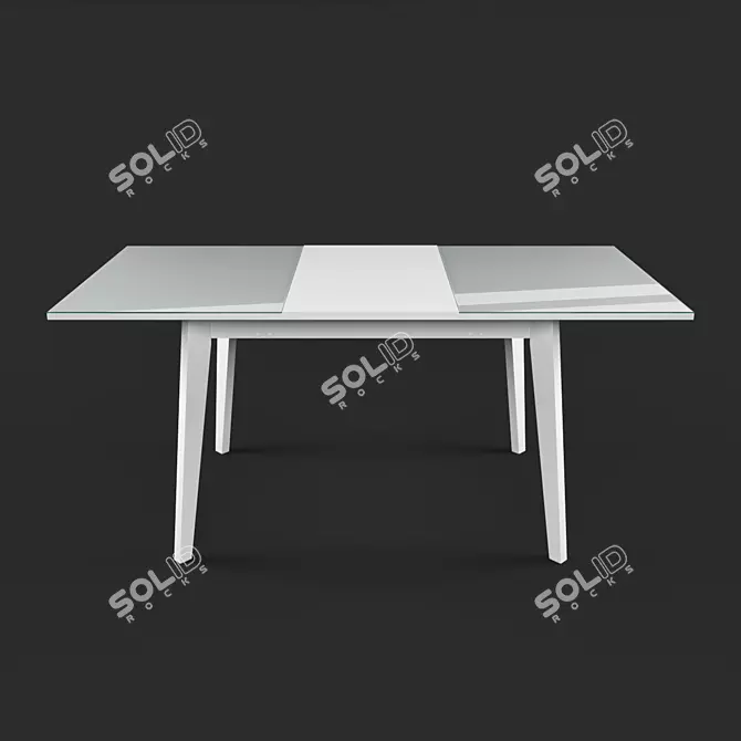 Minimalist Glossy Dining Table 3D model image 2