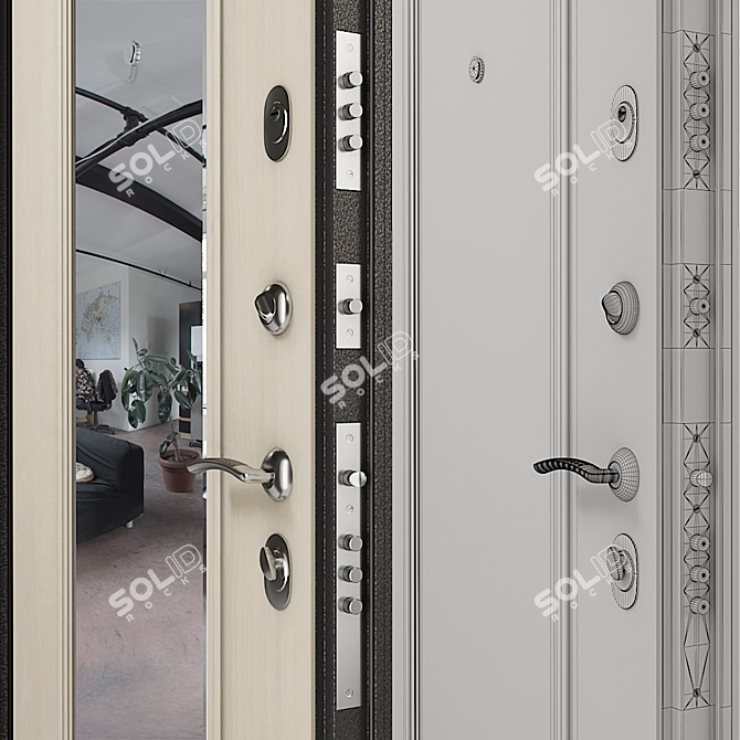 Secure and Stylish Torex Series Delta-M 11 Entrance Door 3D model image 2