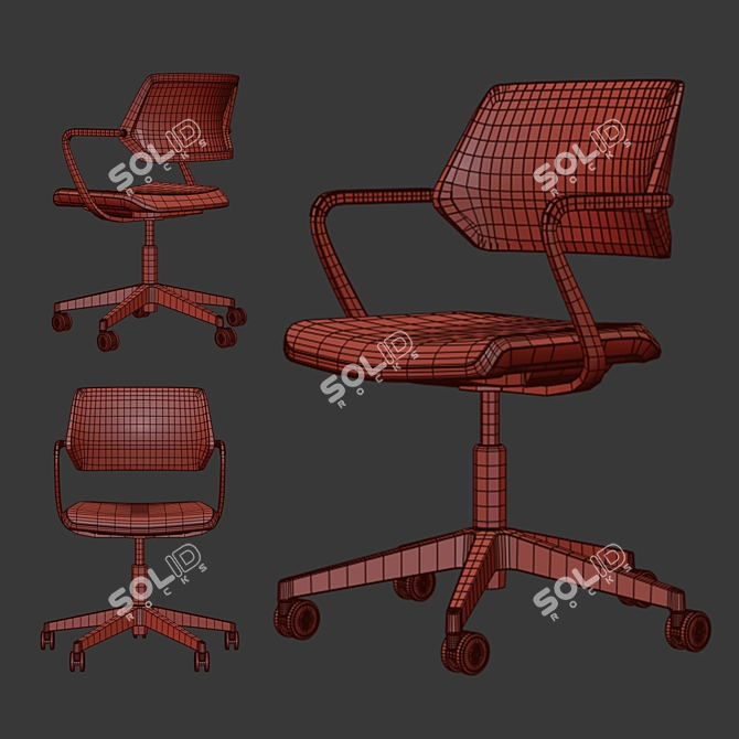 Steelcase Qivi Office Chair Set2 3D model image 3