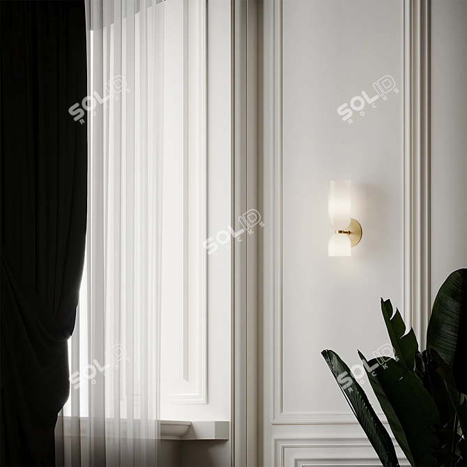 Elegant Edie Sconce Light 3D model image 3