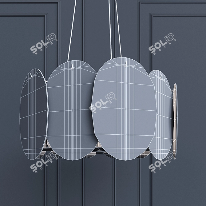 Modern Quattro Pendant Light 3D model image 2