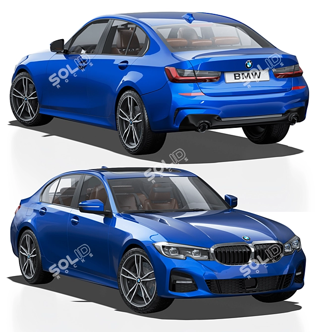 High-Detail BMW 3er VII (G2x) Model 3D model image 1