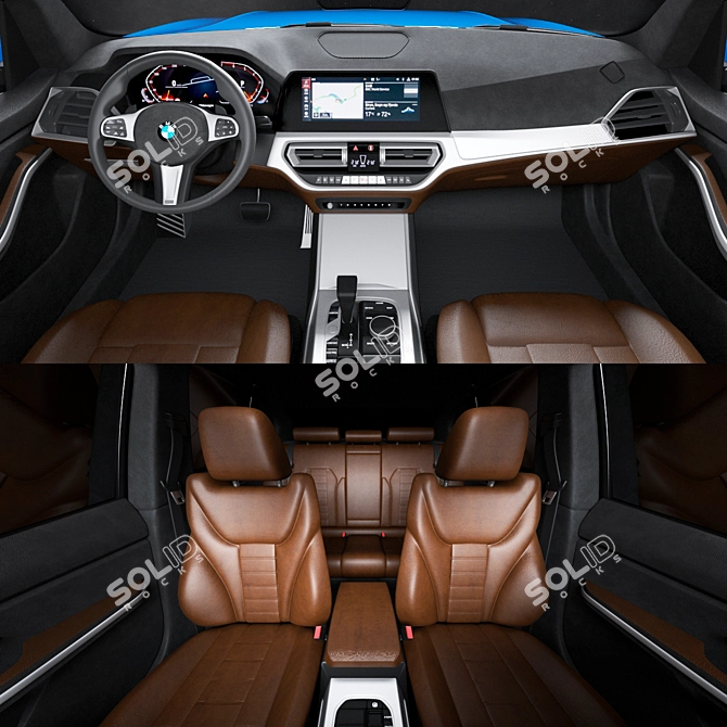 High-Detail BMW 3er VII (G2x) Model 3D model image 2