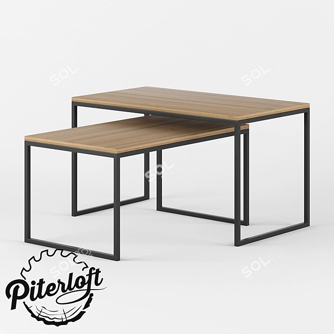 Industrial Reims Tables 3D model image 1