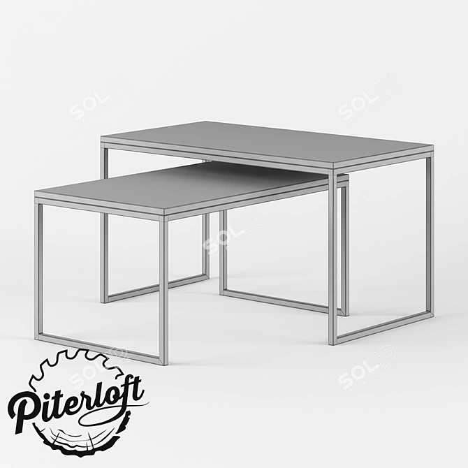 Industrial Reims Tables 3D model image 2