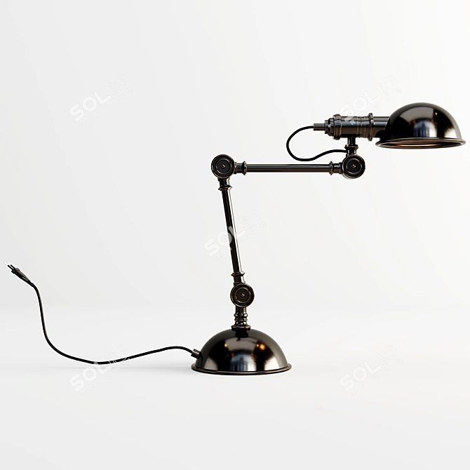 Sleek Study Lamp 3D model image 2