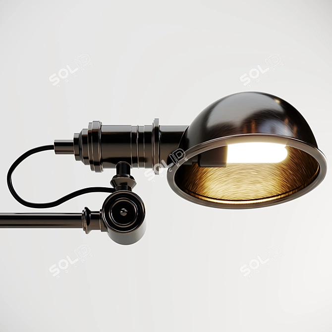 Sleek Study Lamp 3D model image 3