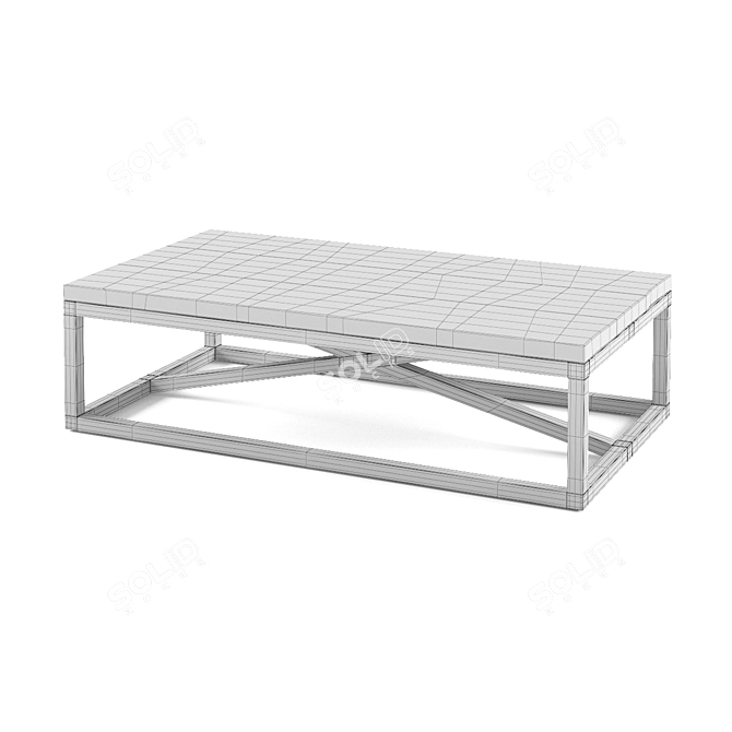 Industrial Chic Coffee Table 3D model image 2