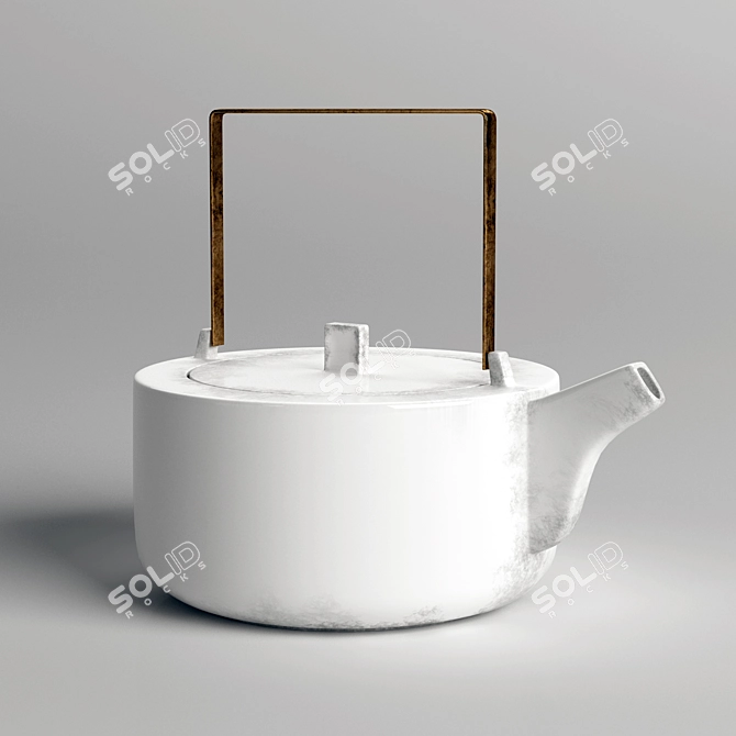 Elegant HK Living Kyoto Teapot 3D model image 1