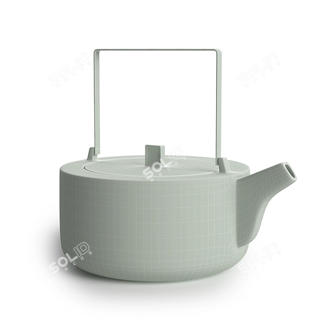 Elegant HK Living Kyoto Teapot 3D model image 2