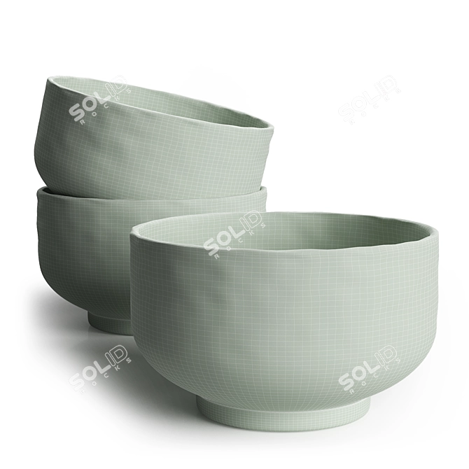 Modern Decorative Bowl Set 3D model image 2