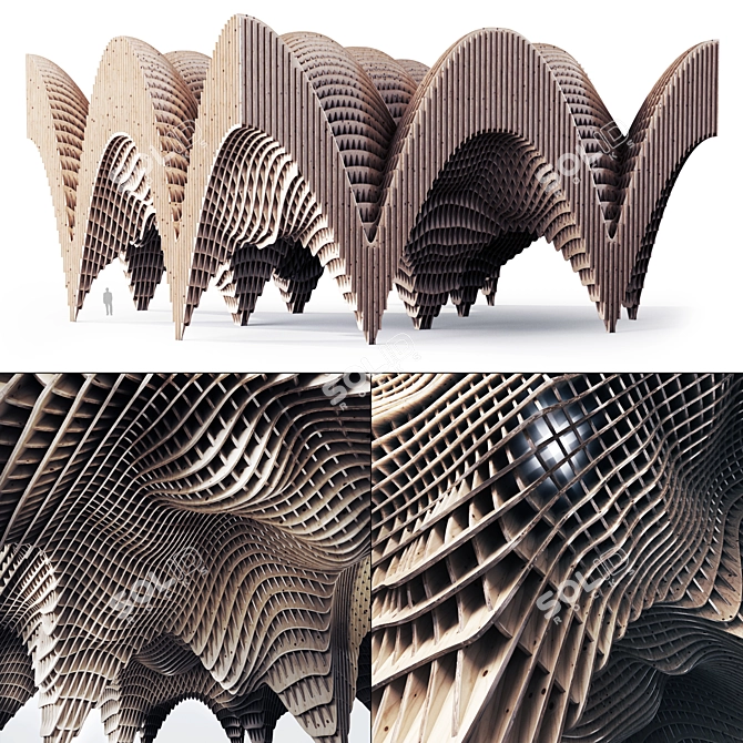 Parametric Hall - 3D Max Compatible 3D model image 1