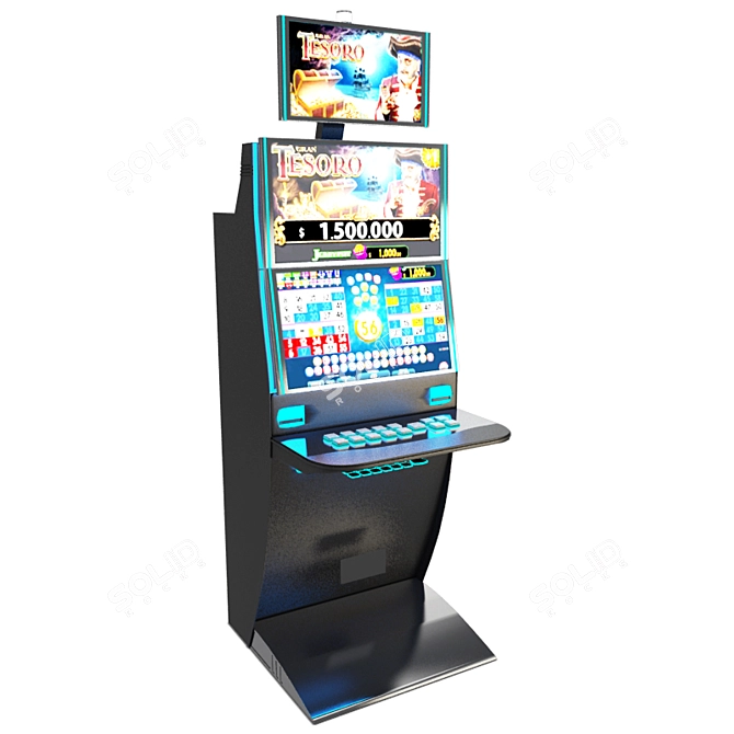 Kingo's 3D Casino Slot Machine 3D model image 1