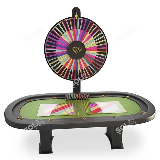 3D Casino Game Wheel: Fortune & Fun 3D model image 1