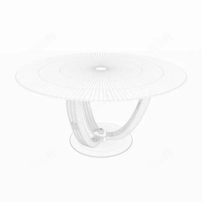 Caroti Helix115 Round Table: Timeless Elegance and Functionality 3D model image 3