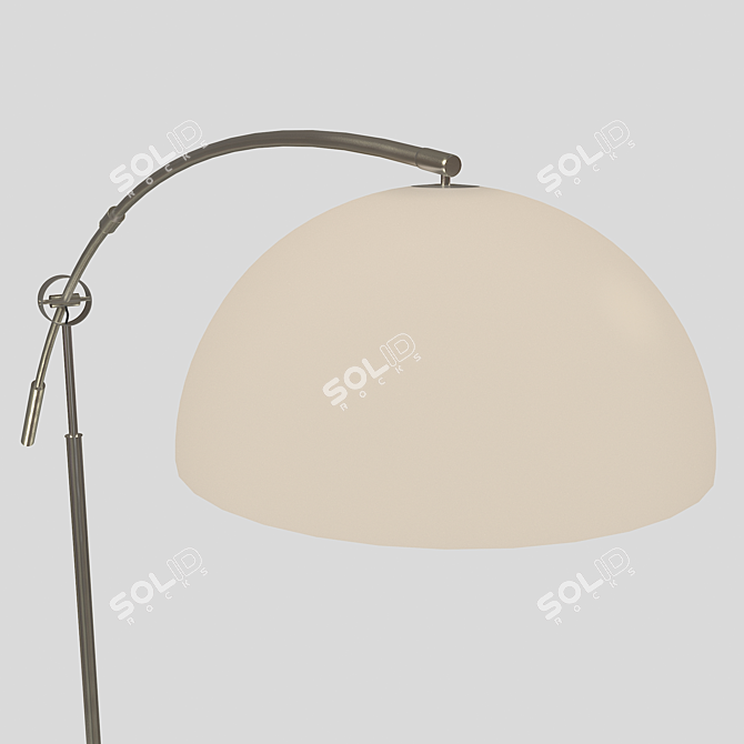 Sleek Steel Arch Lamp 3D model image 2