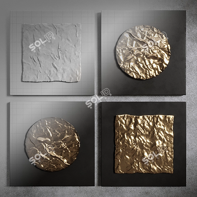 Boaz Metal Wall Art: Grace Feyock Design 3D model image 2