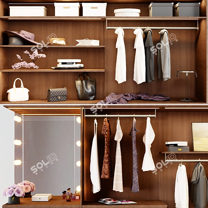 Modern Mesh Wardrobe: OPEN Besana 3D model image 2