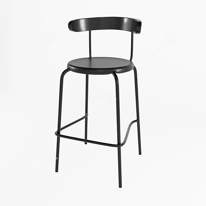 INGVARE Bar Stool: Sleek Design, Comfortable Height 3D model image 1