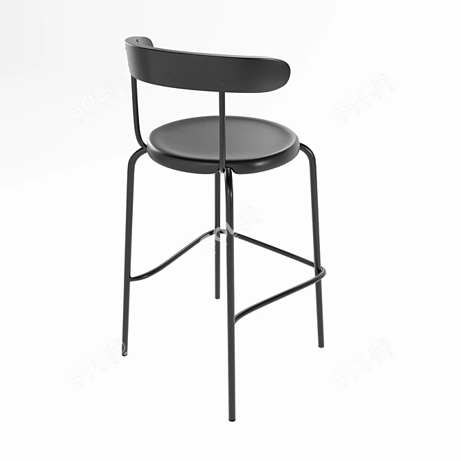 INGVARE Bar Stool: Sleek Design, Comfortable Height 3D model image 2