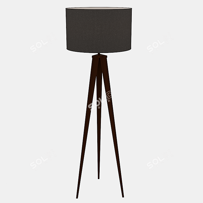 Elevate Your Space: Director's Tripod Lamp 3D model image 1