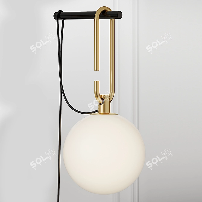 Modern NH Wall Lamp 3D model image 2