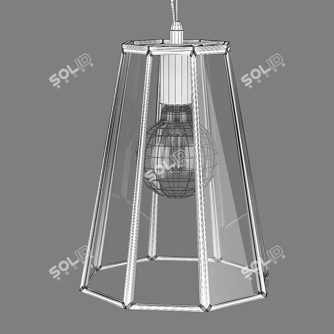 Modern Brass Genni Lightstar Chandelier 3D model image 3