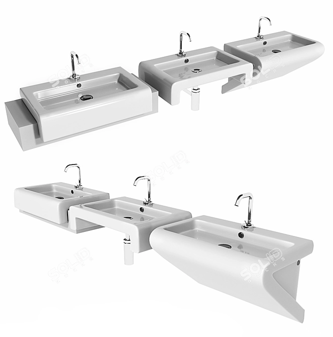 ArtCeram Washbasin: La Fontana L065 3D model image 2