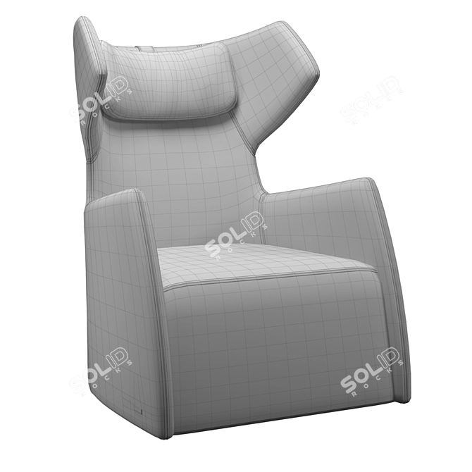 Gamma Lounge Chair - Sleek and Stylish 3D model image 3