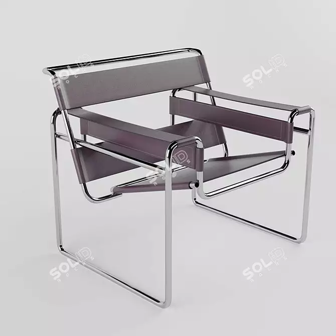 Knoll Wassily Chair: Sleek Design, High-Quality, Versatile 3D model image 1