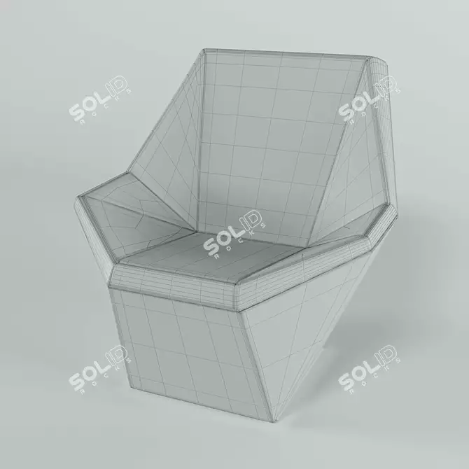 Knoll Washington Prism Chair: Sleek Design with High-Quality Textures 3D model image 2