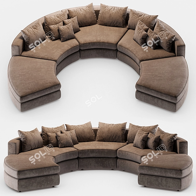 Modern Italian Loman Sofa 3D model image 1