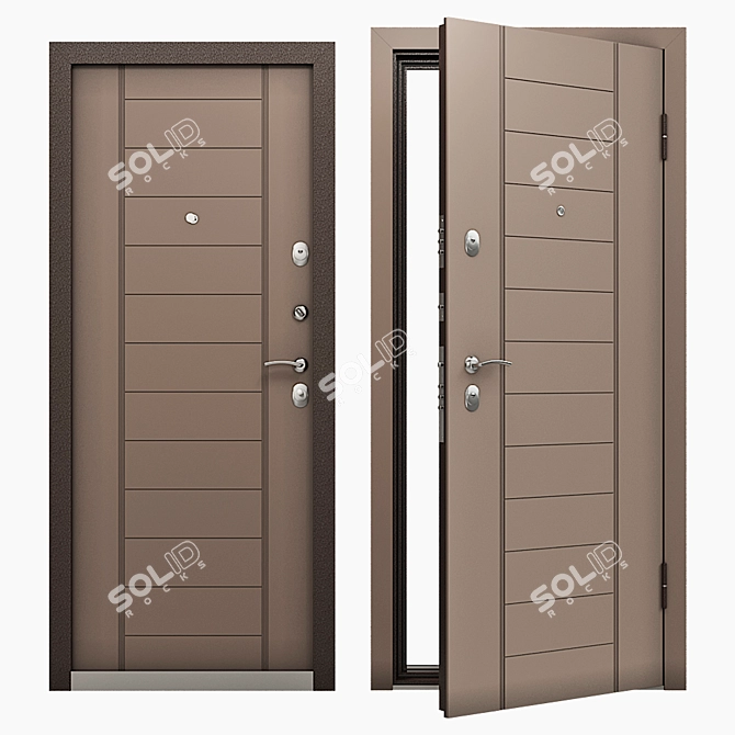 Reliable and Stylish Entrance Door - Delta M 10 D13 3D model image 1