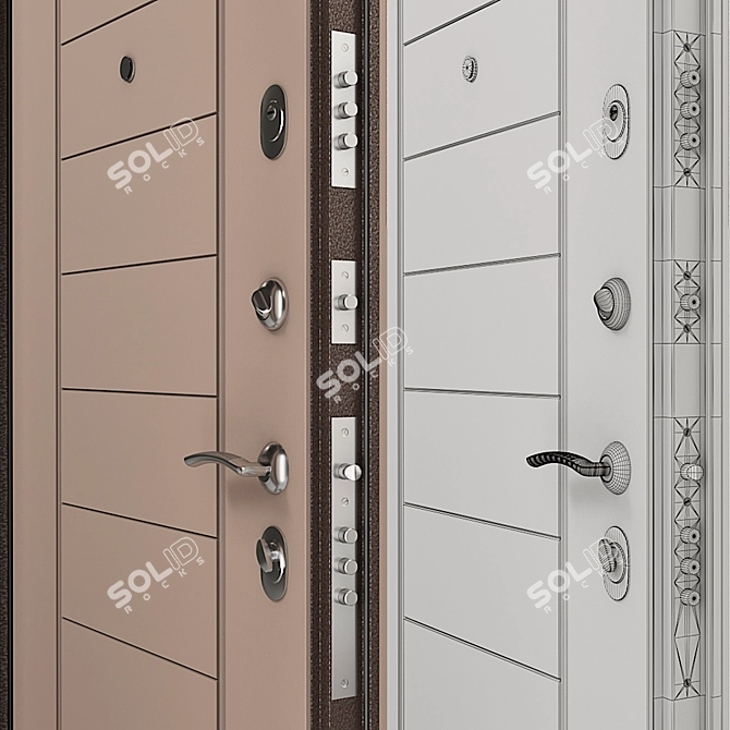 Reliable and Stylish Entrance Door - Delta M 10 D13 3D model image 2