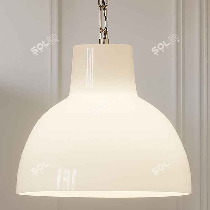 Elegant Glass York Pendant Lamp 3D model image 2