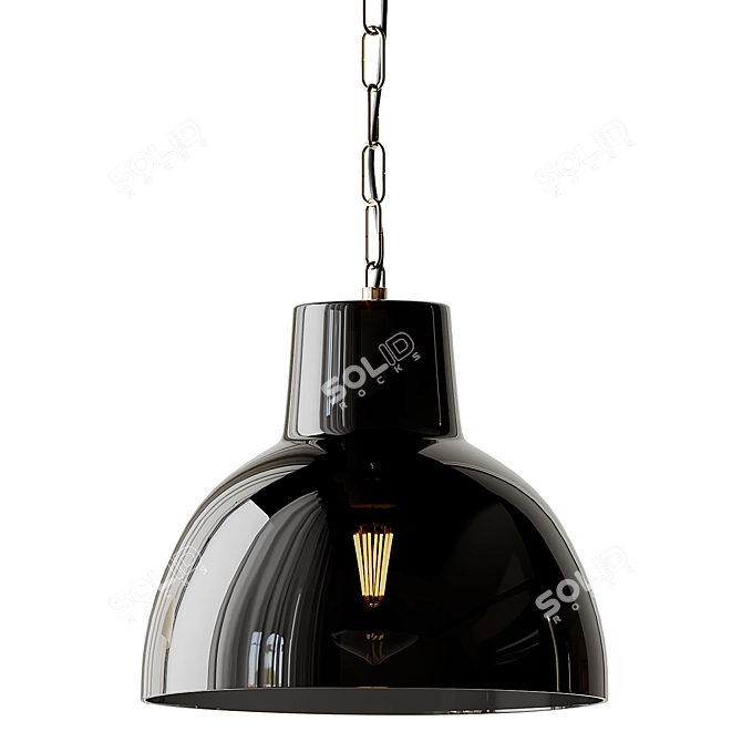 Elegant Glass York Pendant Lamp 3D model image 4