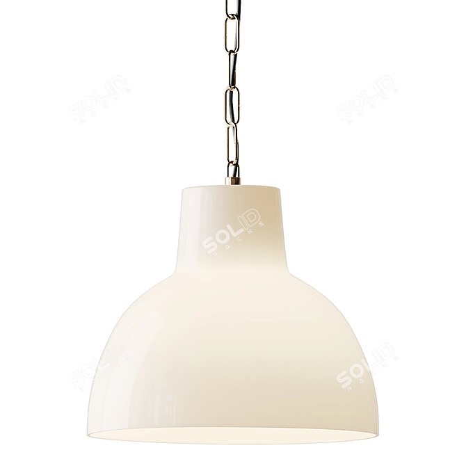 Elegant Glass York Pendant Lamp 3D model image 5