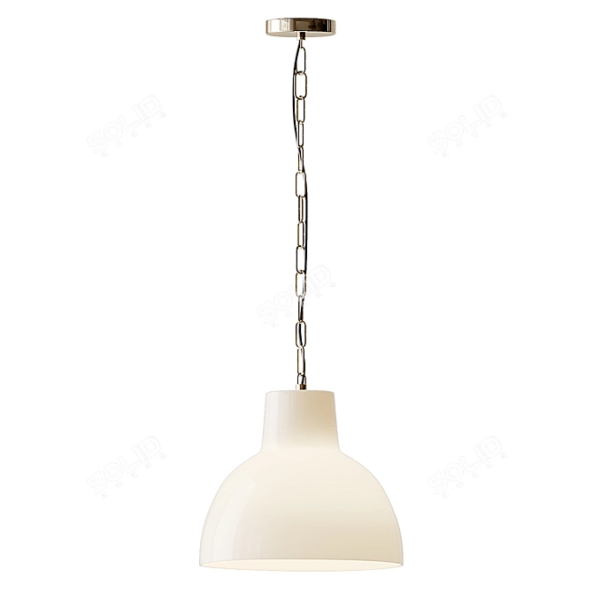 Elegant Glass York Pendant Lamp 3D model image 6
