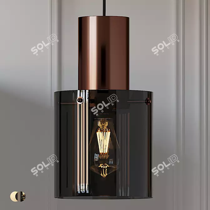 Elegant Opal Pendant Light: Original BTC WALTER 3D model image 1