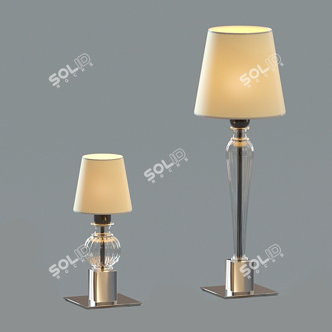 Artistic Glass Table Lamp 3D model image 1