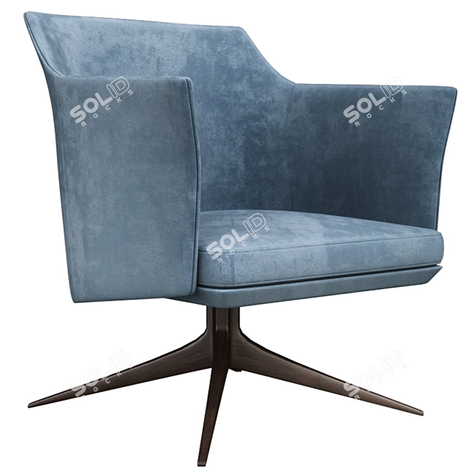 Elegant Stanford Lounge Armchair 3D model image 1