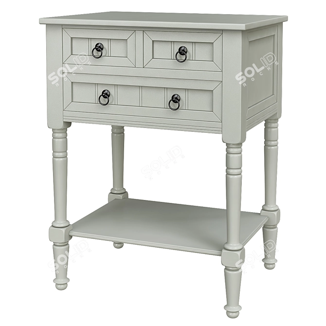 Elegant Wedgewood Console Table 3D model image 1