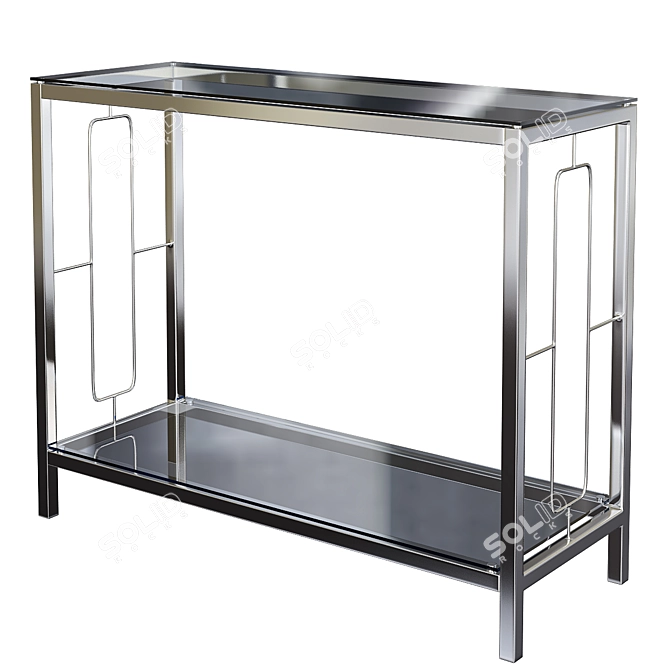 Modern 2 Tier Console Table 3D model image 1