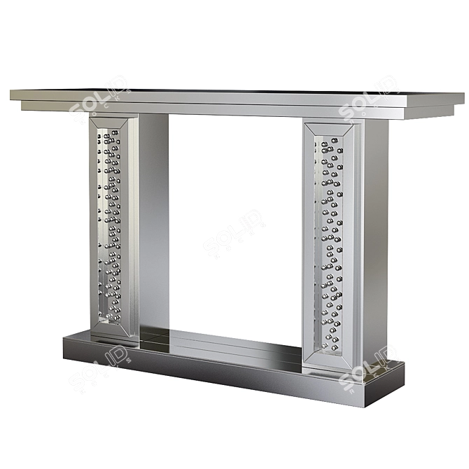 Glamorous Bladwell Mirrored Console 3D model image 1