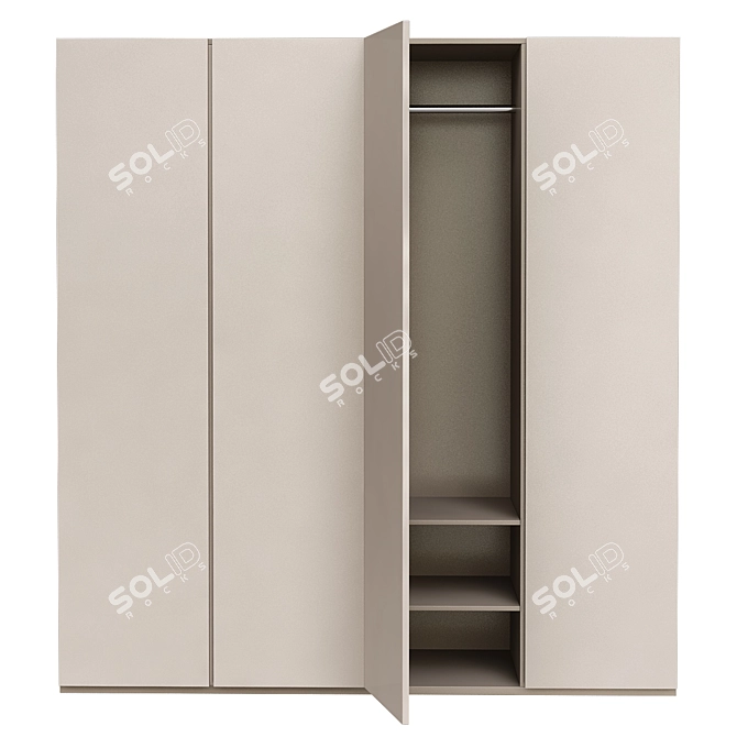 Sleek Contemporary Closet 3D model image 1