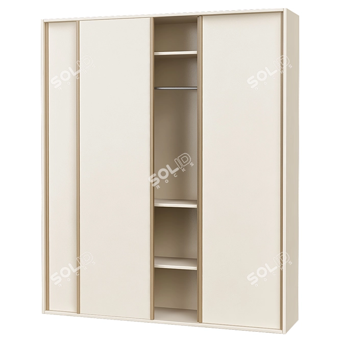 Sleek Storage Solution: Modern Wardrobe 3D model image 1