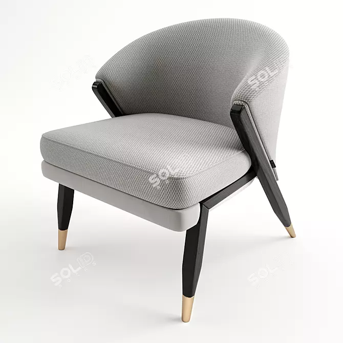 Elegant Frato Carmel Chair 3D model image 1