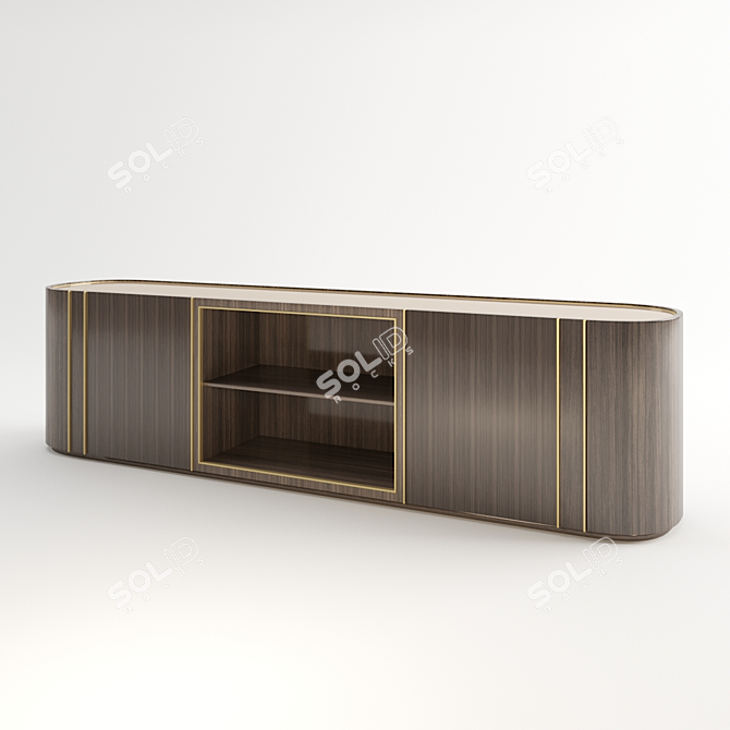 Modern TV Unit: FRATO BERGEN 3D model image 2