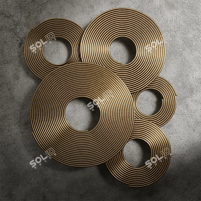 Elegant Ahmet Metal Wall Art 3D model image 2